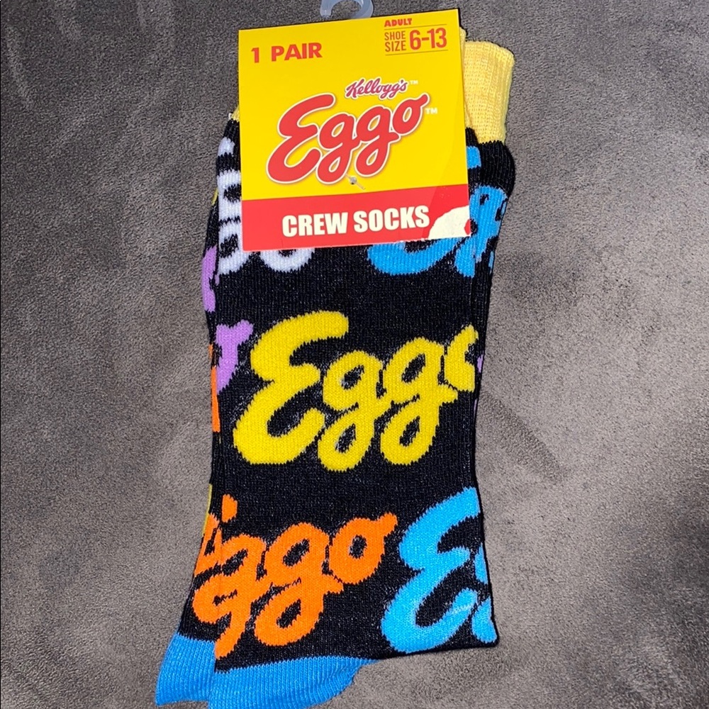 3/$18 bundle Eggo Crew Socks